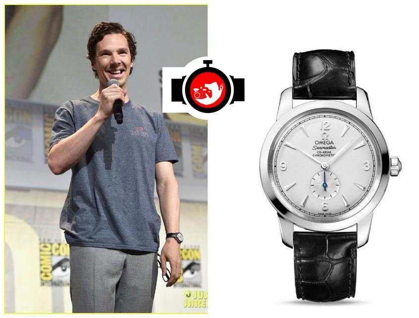 actor Benedict Cumberbatch spotted wearing a Omega 