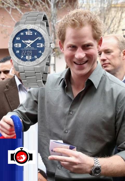 royal Prince Harry spotted wearing a Breitling 