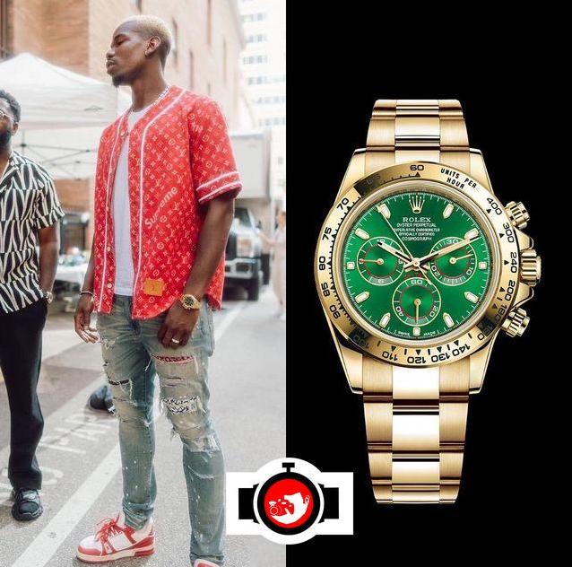 footballer Paul Pogba spotted wearing a Rolex 