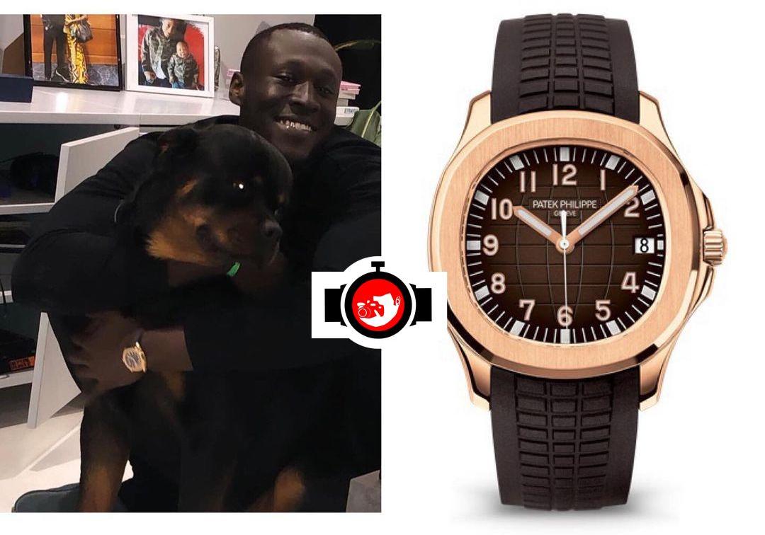 rapper Stormzy spotted wearing a Patek Philippe 5167R