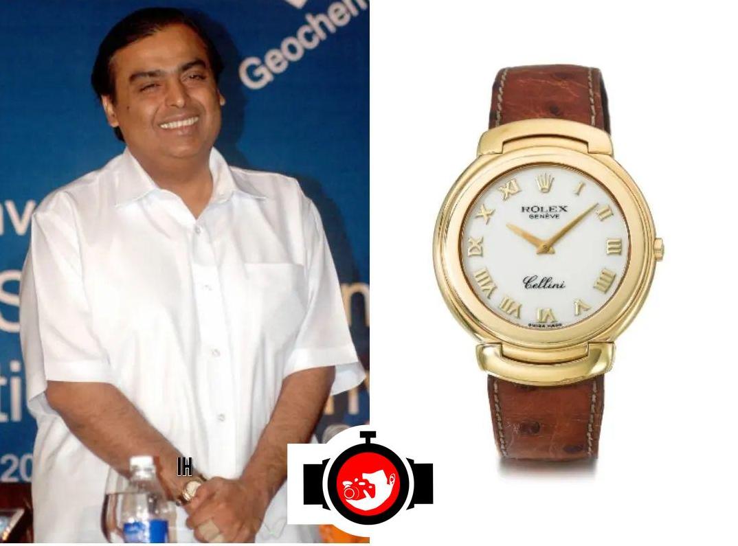 business man Mukesh Dhirubhai Ambani spotted wearing a Rolex 6623
