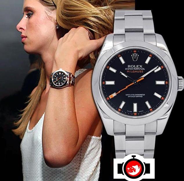 model Nicky Hilton spotted wearing a Rolex 116400