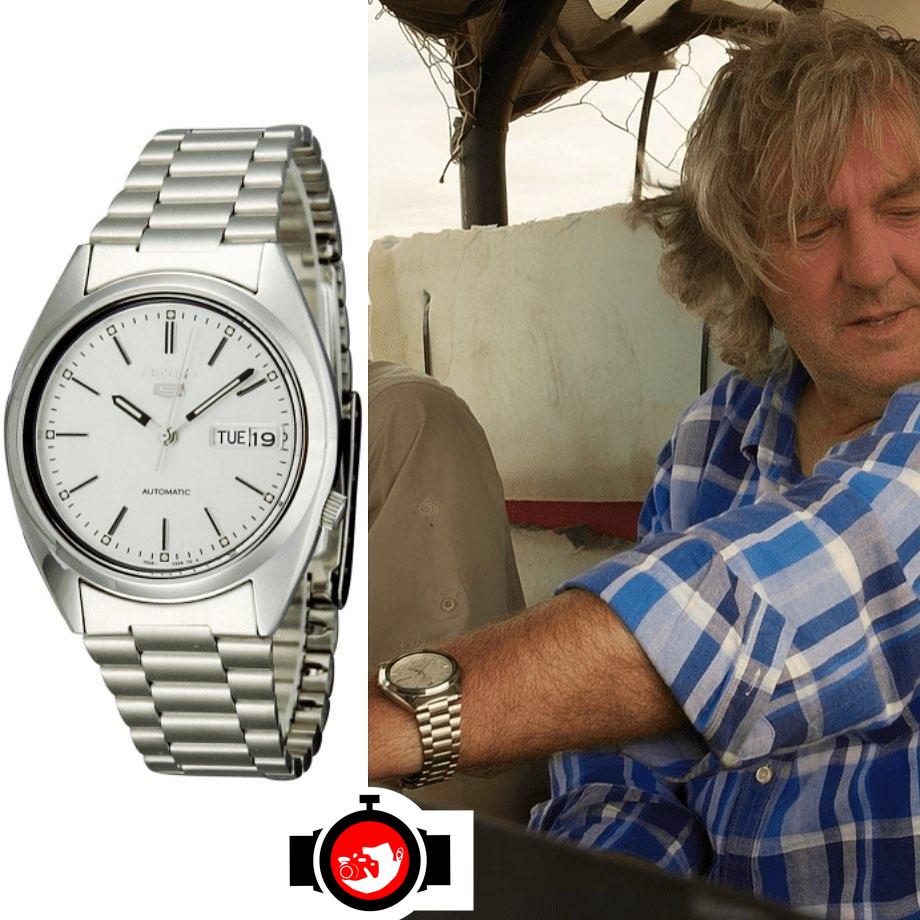 television presenter James May spotted wearing a Seiko SNXF01K